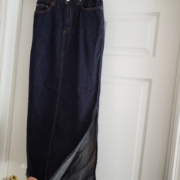 Paris Blues Long Denim Skirt 5 - Picture 3 of 6
